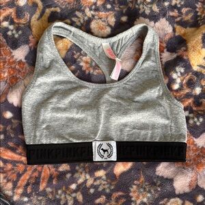 PINK Victoria's Secret Gray Sports Bra